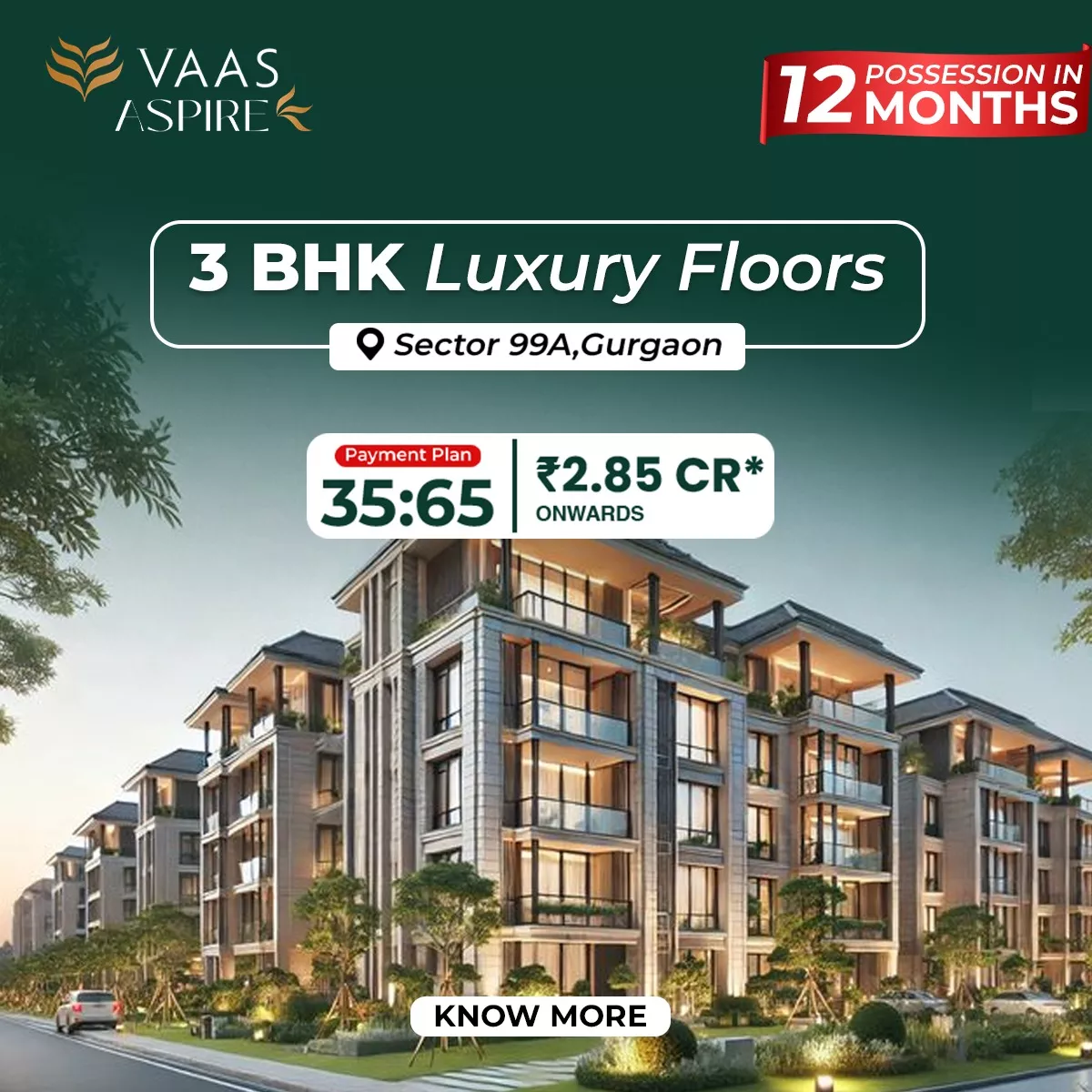 Vaas Aspire Low Rise Floors Banner Offer